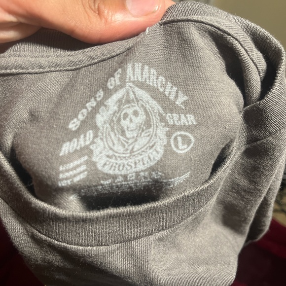 Sons of anarchy reaper crew road gear gray t shirt - Picture 2 of 2